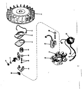 Magneto (phelon F-3220-g) Diagram and Parts List for 143106031  Craftsman Engine