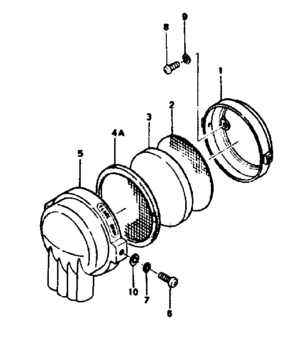 Air Cleaner Diagram and Parts List for 59301  Craftsman Water Pump