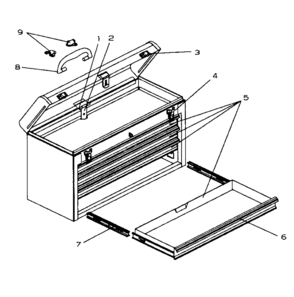 Tool Chest Diagram and Parts List for 706654270-2012  Craftsman Tool Stand & Cart