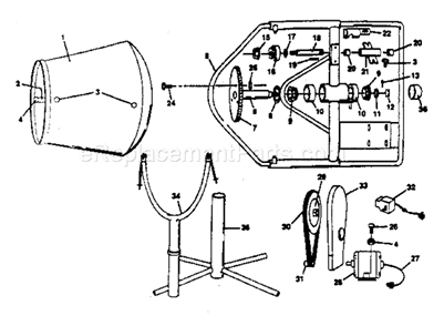 Part Location Diagram of KX607 Craftsman Switch Box