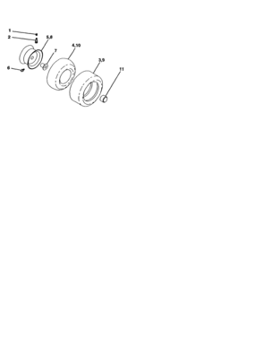 Wheels And Tires Diagram and Parts List for 917277030  Craftsman Lawn Tractor