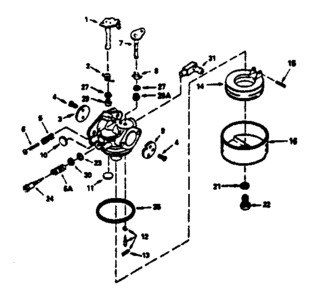 Part Location Diagram of 632470 Craftsman Lawn & garden equipment nut