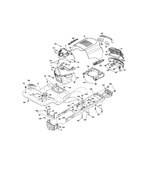 Chassis Diagram and Parts List for 917288111  Craftsman Lawn Tractor