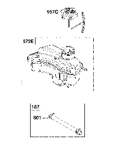 Fuel supply Diagram and Parts List for CMXGMAM1125499  Craftsman Lawn Mower