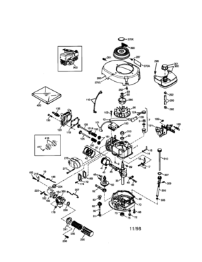 Craftsman 4-cycle Engine Diagram and Parts List for 14396004  Craftsman Engine