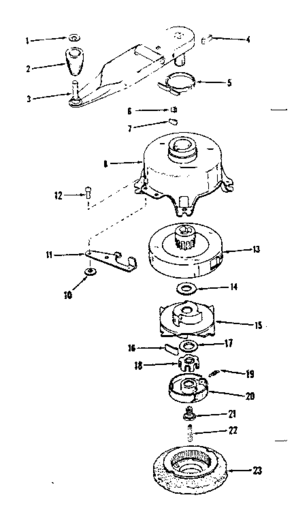 No-pull Starter Diagram and Parts List for 143124061  Craftsman Engine