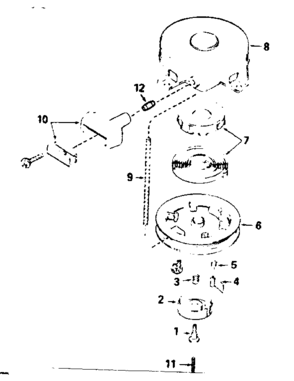 Rewind Starter No. 590420a Diagram and Parts List for 200233112  Craftsman Engine