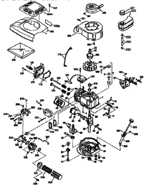 Replacement Parts Diagram and Parts List for 143955006  Craftsman Engine