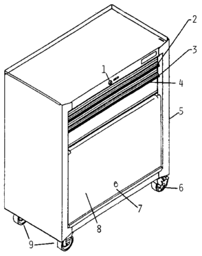 Unit Parts Diagram and Parts List for 65785  Craftsman Tool Stand & Cart