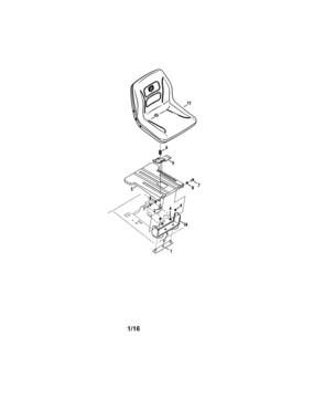 Seat Diagram and Parts List for 247270380  Craftsman Lawn Tractor