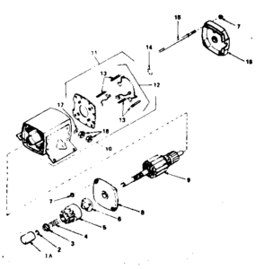Starter Motor Diagram and Parts List for 143642012  Craftsman Engine
