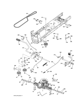 Ground Drive Diagram and Parts List for 917988240  Craftsman Lawn Tractor