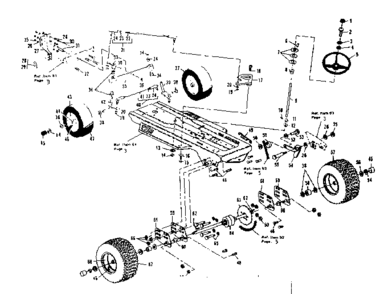 Drive Assembly Diagram and Parts List for 536255280  Craftsman Lawn Tractor