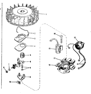 Magneto (phelon F-3220-g) Diagram and Parts List for 14312302  Craftsman Engine