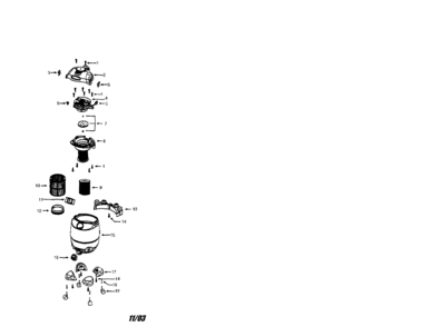 8 Gallon Wet/dry Vac Diagram and Parts List for 338179370  Craftsman Filters & Accessories