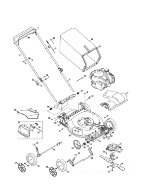 Lawn Mower Diagram and Parts List for 247377001  Craftsman Lawn Mower