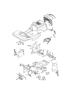 Chassis And Enclosures Diagram and Parts List for 917272922  Craftsman Lawn Tractor