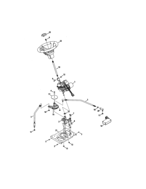 Steering Diagram and Parts List for 247270470  Craftsman Lawn Tractor