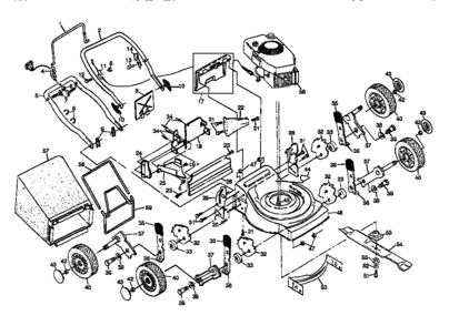Replacement Parts Diagram and Parts List for 917382781  Craftsman Lawn Mower