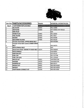 Part Location Diagram of 951-12690 MTD Oil Filter
