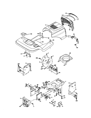 Chassis And Enclosures Diagram and Parts List for 917272082  Craftsman Lawn Tractor