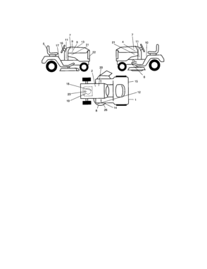 Decals Diagram and Parts List for 917273261  Craftsman Lawn Tractor