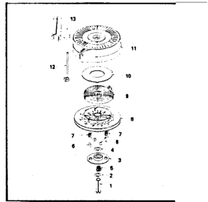 Rewind Starter No. 590621 Diagram and Parts List for 143384322  Craftsman Engine