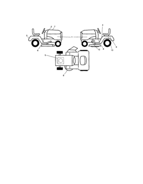 Decals Diagram and Parts List for 917286130  Craftsman Lawn Tractor