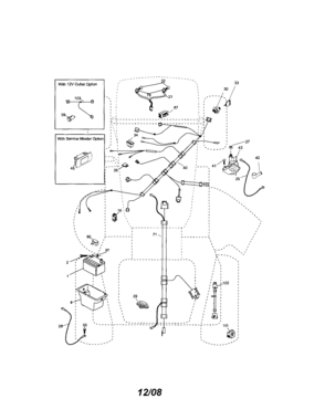 Electrical Diagram and Parts List for 917287242  Craftsman Lawn Tractor