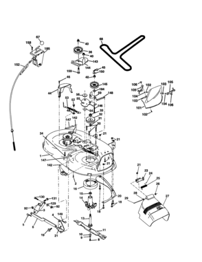Mower Diagram and Parts List for 917277362  Craftsman Lawn Tractor