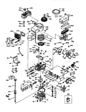 Replacement Parts Diagram and Parts List for 143951004  Craftsman Engine