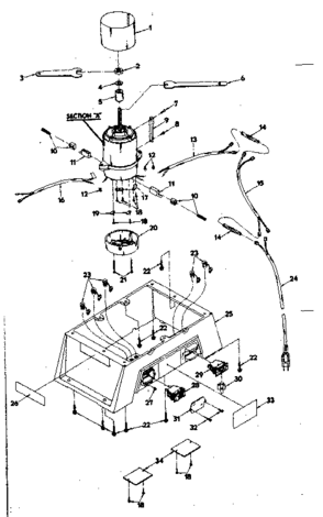 Part Location Diagram of 1-610784-15 Craftsman Brush assembly