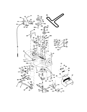 Mower Deck Diagram and Parts List for 917271920  Craftsman Lawn Tractor