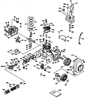 Replacement Parts Diagram and Parts List for 143953005  Craftsman Engine