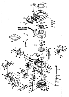 Part Location Diagram of 34563A Tecumseh Crankshaft
