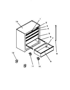 Part Location Diagram of M10017A3-SS Craftsman Tool chest lock