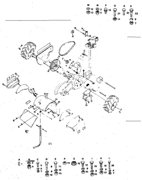 Main Frame Diagram and Parts List for 917299233  Craftsman Tiller
