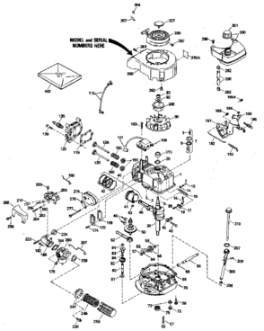 Replacement Parts Diagram and Parts List for 143414192  Craftsman Engine