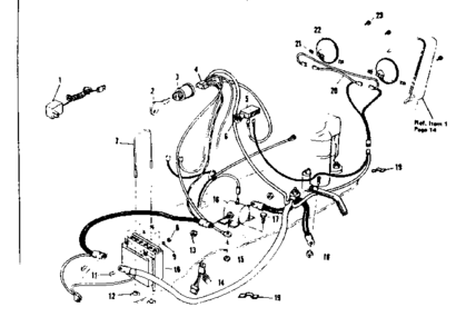 Wiring Harness Diagram and Parts List for 536963100  Craftsman Lawn Mower