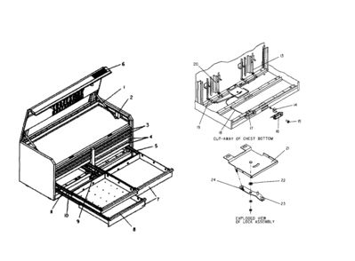 Part Location Diagram of A26247 Craftsman Tool chest hardware bag