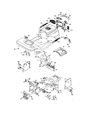Chassis And Enclosures Diagram and Parts List for 917273491  Craftsman Lawn Tractor