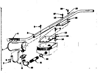 Muffler Assembly Diagram and Parts List for 580321841  Craftsman Engine