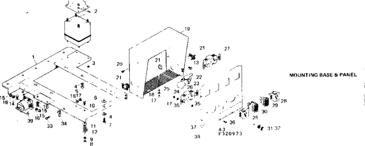 Mounting Base & Panel Diagram and Parts List for 580320973  Craftsman Engine