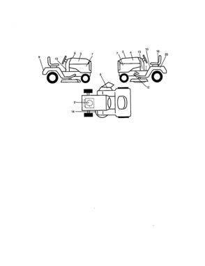 Decals Diagram and Parts List for 917272081  Craftsman Lawn Tractor