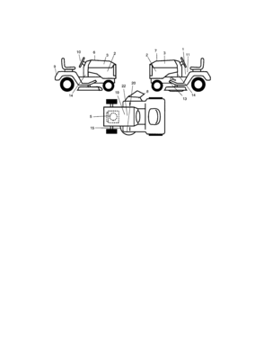Decals Diagram and Parts List for 917273860  Craftsman Lawn Tractor