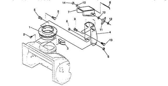 Discharge Chute Diagram and Parts List for 536884550  Craftsman Snow Blower