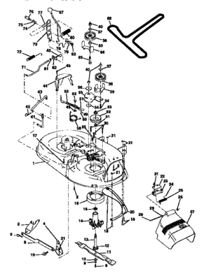 Mower Diagram and Parts List for 917256390  Craftsman Lawn Tractor