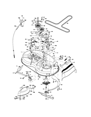 Mower Diagram and Parts List for 917253621  Craftsman Lawn Tractor
