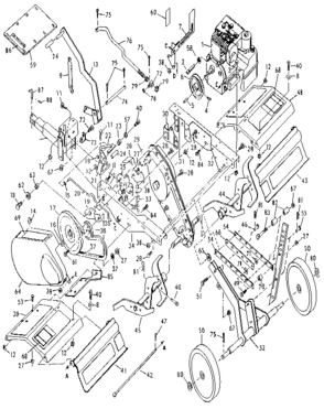 Replacement Parts Diagram and Parts List for 842252440  Craftsman Lawn Tractor