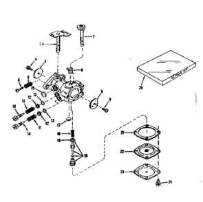 Carburetor No. 630875 (power Products) Diagram and Parts List for 143124021  Craftsman Engine
